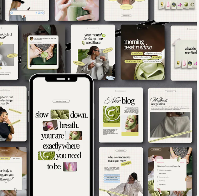 Wellness Instagram Templates | Canva Editable Bundle